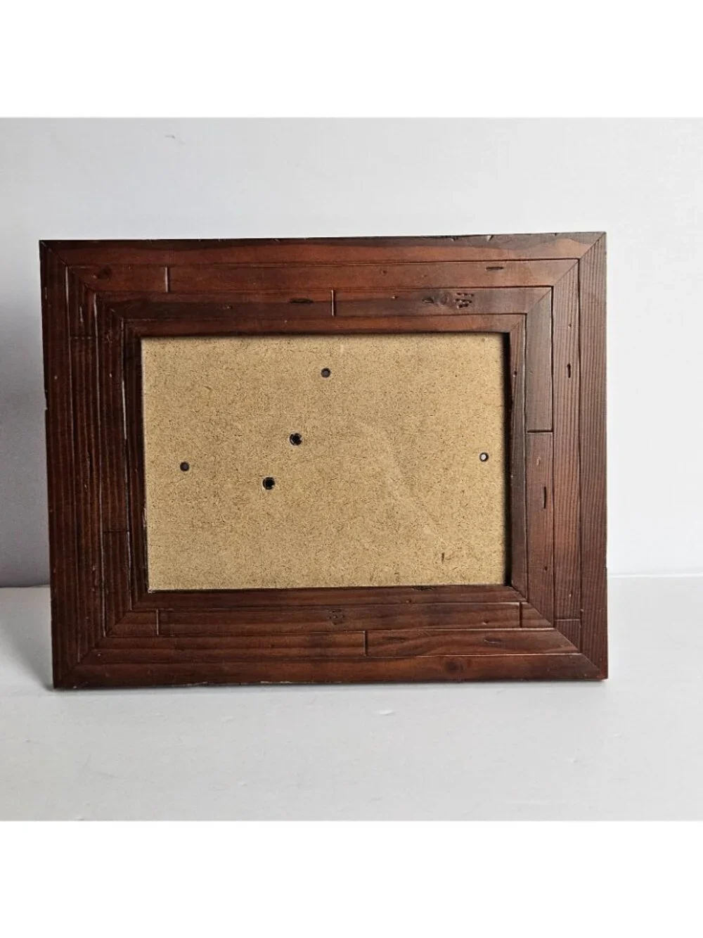 Photo Frame 5x7 Rustic Look Faux Wood Picture Frame Brown Tabletop Wall Hanging